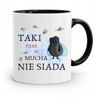 Dla Alkoholika Pijaka Kubek Czarny Na Prezent Z Nadrukiem Ze Zdjęciem