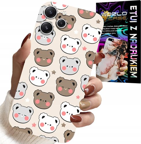 ETUI DO XIAOMI REDMI 12 4G - MIŚ MISIE WZORY DLA NAJMŁODSZYCH + SZKŁO na Arena.pl