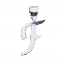 WISIOREK ZAWIESZKA SREBRNA LITERKA F GRAWER