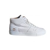 D.A.T.E. Sneakersy męskie - Court Mid Nabuk Milk - rozmiar 40 - biały nubuk