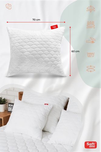 2 x PODUSZKA 60X70 ANTYALERGICZNA GRUBA ZAMEK na Arena.pl