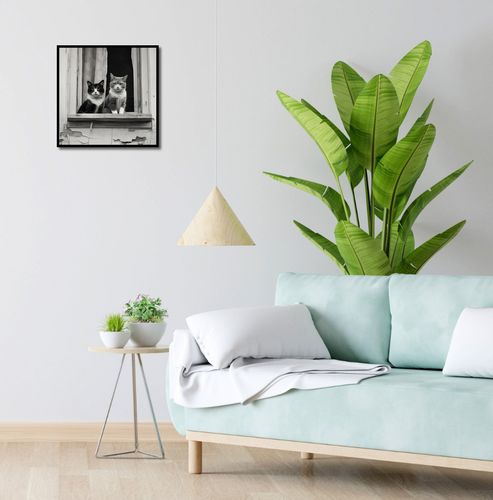 Plakat 40x40cm Para w Oknie na Arena.pl