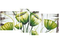 120CM 55 OBRAZ 4 ELEM ZIELONE MAKI ŚCIENNY