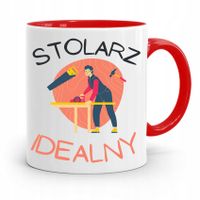 Kubek Czerwony Dla Stolarza Stolarz Idealny Z Nadrukiem Ze Zdjęciem
