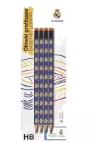 Ołówki Trójkątne Real Madryt (4 Sztuki)