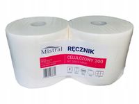Ręcznik Papierowy Czyściwo Celulozowe Mistral 200m 2 szt Biały Chłonny