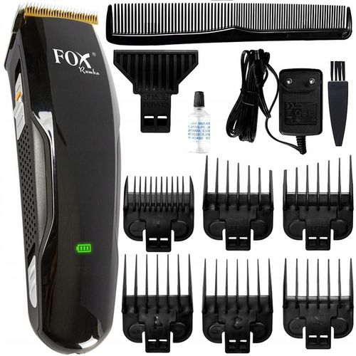 PROFESJONALNA BEZPRZEWODOWA MASZYNKA DO WŁOSÓW FOX RUMBA - NASADKI na Arena.pl