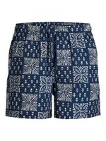 Jack&Jones męskie szorty do pływania JPSTMAUI SHELL AOP SWIM SHORTS REG 12291808 PAGEENT BLUE S