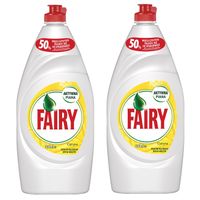 Fairy Cytrynowy Płyn do Mycia Naczyń Zestaw 2x900ml