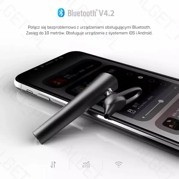 Słuchawka Samochodowa Bluetooth ROCK SPACE Torch Niebieski zdjęcie 1