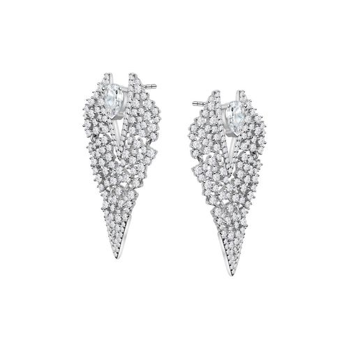 srebrne kolczyki lśniące imprezowe - kdk6499 na Arena.pl