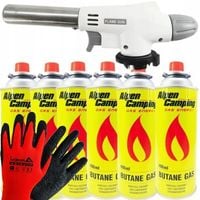 PALNIK GAZOWY NA KARTUSZE OPALARKA LUTLAMPA REGULACJA WKŁADY 6SZT