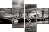 120CM 80CM ZEGAR 4 ELEM MOST TAMIZIE OBRAZ ŚCIENNY