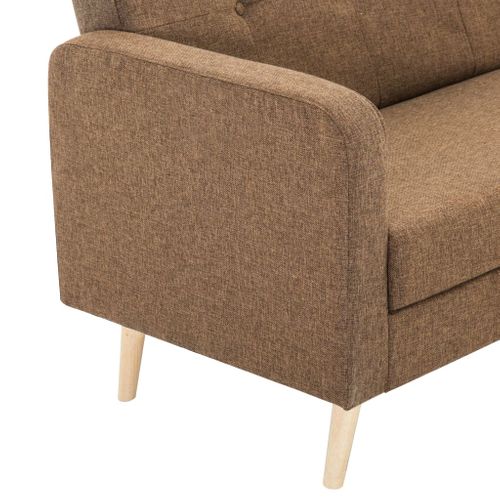 Rozkładana Sofa Materiałowa, Brązowa na Arena.pl