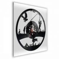 Zegar Ścienny z płyty winylowej na lustrze HOBBY 23 wzory 30x30 cm