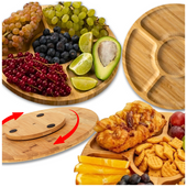 DESKA BAMBUSOWA SERWOWANIA SERÓW WĘDLIN OBROTOWA