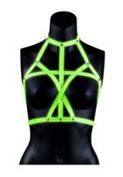 bra harness   glow in the dark   neon green/black   l/xl