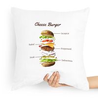 Poduszka Dla Kucharza Prezent Cheese Burger Z Nadrukiem Ze Zdjęciem