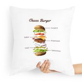 Poduszka Dla Kucharza Prezent Cheese Burger Z Nadrukiem Ze Zdjęciem
