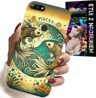 ETUI DO HUAWEI Y7 2018 - ZNAK ZODIAKU, RYBA ASTRONOMIA + FOLIA