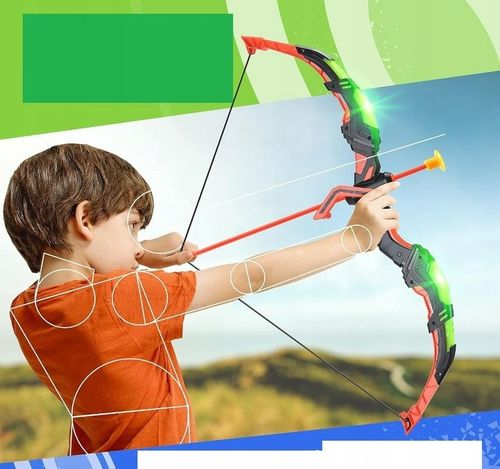 DUŻY ŁUK LED ŚWIECĄCY STRZAŁY TARCZA KOŁCZAN BEZPIECZNY ZESTAW STRZELECKI na Arena.pl