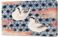 Obraz 90x60cm Birds 2, Hokusai Japoński Vintage do Salonu
