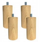 4x noga drewniana bukowa surowa meblowa WALEC 10 cm buk toczona KOMPLET