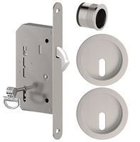 ZESTAW DO DRZWI PRZESUWNYCH NA KLUCZ NIKIEL