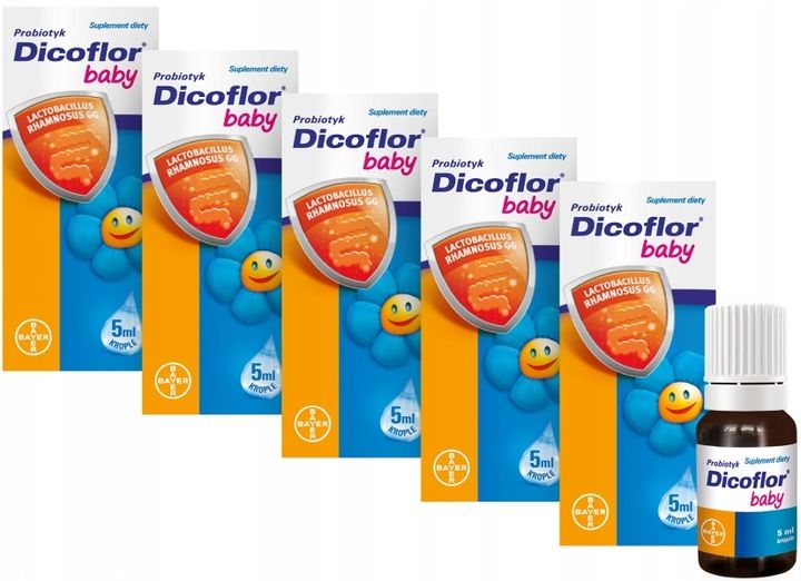 Dicoflor Baby probiotyk krople dla dzieci 5 x 5 ml zdjęcie 1
