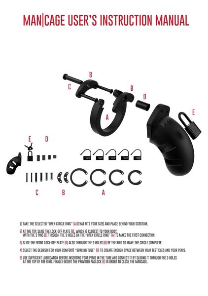 Model 20 - Chastity - 3.5"""" - Silicone Cock Cage - Black zdjęcie 5