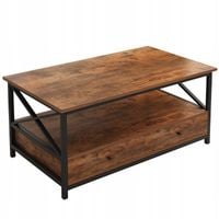 ŁAWA STOLIK DREWNIANY KAWOWY LOFT INDUSTRIALNY SZUFLADY DO SALONU 100CM