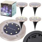 Lampy Ogrodowe Solarne Najazdowe Gruntowe Czujnik Zmierzchu Wbijane Świecąc