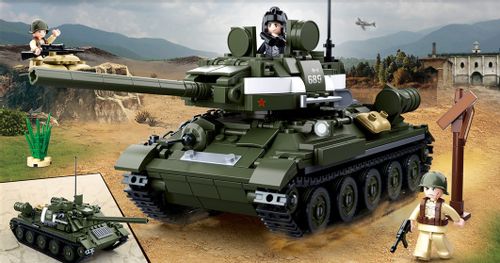 KLOCKI SLUBAN WW II Czołg T-34 Rudy 687 el. kompatybilne z LEGO na Arena.pl