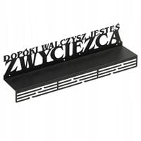 Wieszak na medale DOPÓKI WALCZYSZ XL półką czarny szerokość 60 cm