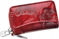 Skórzane Etui Na Klucze Pokrowiec Organizer Elegancki Lakierowana