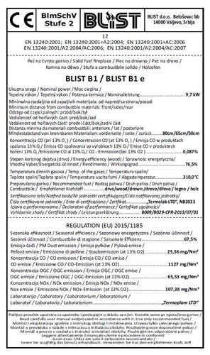 Piec kominek stalowy szamotowy BLIST B1 e koza 9kW na Arena.pl