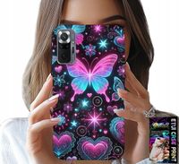 ETUI DO XIAOMI NOTE 10 PRO - KOLOROWY MOTYLEK SERCE MODNE WZORY CASE