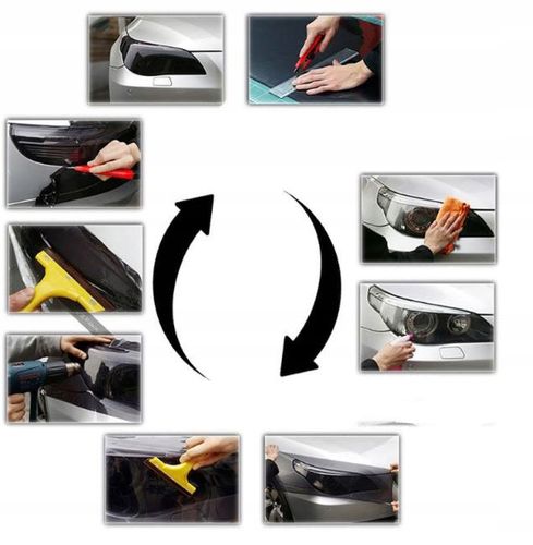 FOLIA DO LAMP 0,3 X 0,5M - CZERWONY POŁYSK na Arena.pl