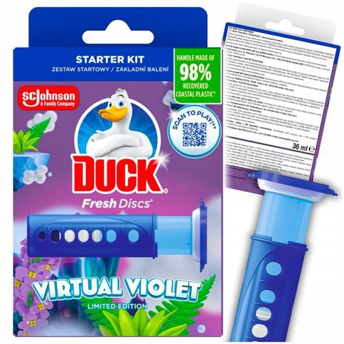 duck fresh discs virtual violet - żelowy krążek do toalety 36ml + aplikator na Arena.pl