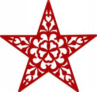 G2 Zawieszka ozdoba ażurowa gwiazda święta Bożena