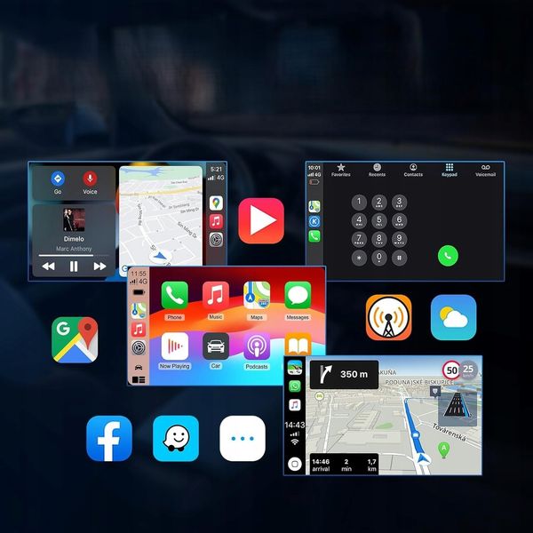 Adapter Moduł Carplay Android Auto Bezprzewodowy Wifi Bluetooth 2W1 Mini zdjęcie 7