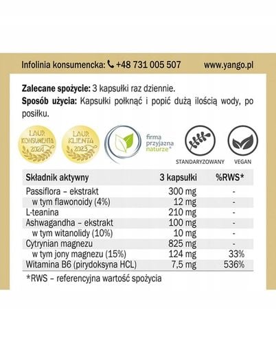 Yango - Na obniżenie kortyzolu 90 kapsułek na Arena.pl