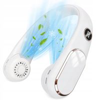 WENTYLATOR WIATRAK NA SZYJĘ PRZENOŚNY BEZŁOPATKOWY 5200MAH 4 BIEGOWY