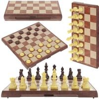 szachy warcaby magnetyczne klasyczne duże na magnes gra 2w1 31x31 cm