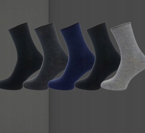 SKARPETY MĘSKIE BEZUCISKOWE Skarpetki 5 PAR BAWEŁNA roz 38-42 GŁADKIE na Arena.pl