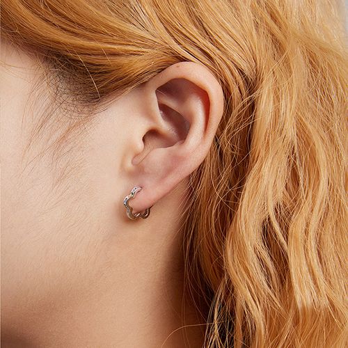 KOLCZYKI Srebrne PRÓBA 925 KOLCZYKI Srebro kwiatki Angielskie Zapiecie na Arena.pl