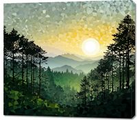 Obraz 100x90cm Mozaika Dźwięków Przyrody