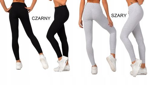 LEGGINSY bawełniane na gumce getry fitness M/38 na Arena.pl