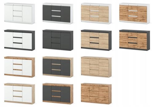 Komoda 120cm szafka z szufladami Sonoma Aga do salonu duza na Arena.pl