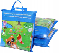MATA DZIECIĘCA PIANKOWA 200x180x0,5 CM - DWUSTRONNA EDUKACYJNA DO ZABAWY